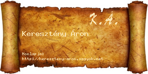 Keresztény Áron névjegykártya