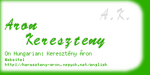 aron kereszteny business card
