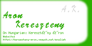 aron kereszteny business card